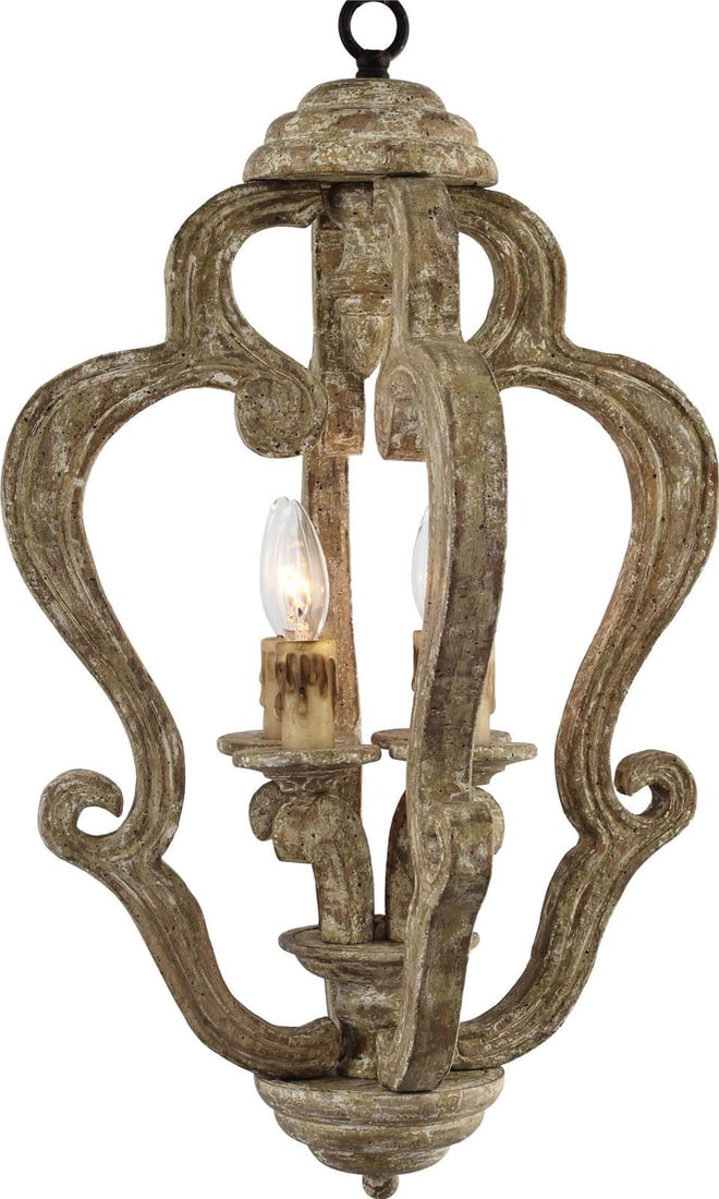 Terracotta Traditional Oriana Chandelier Washed White 27H 16W 16D UL Listed (1 of 1)