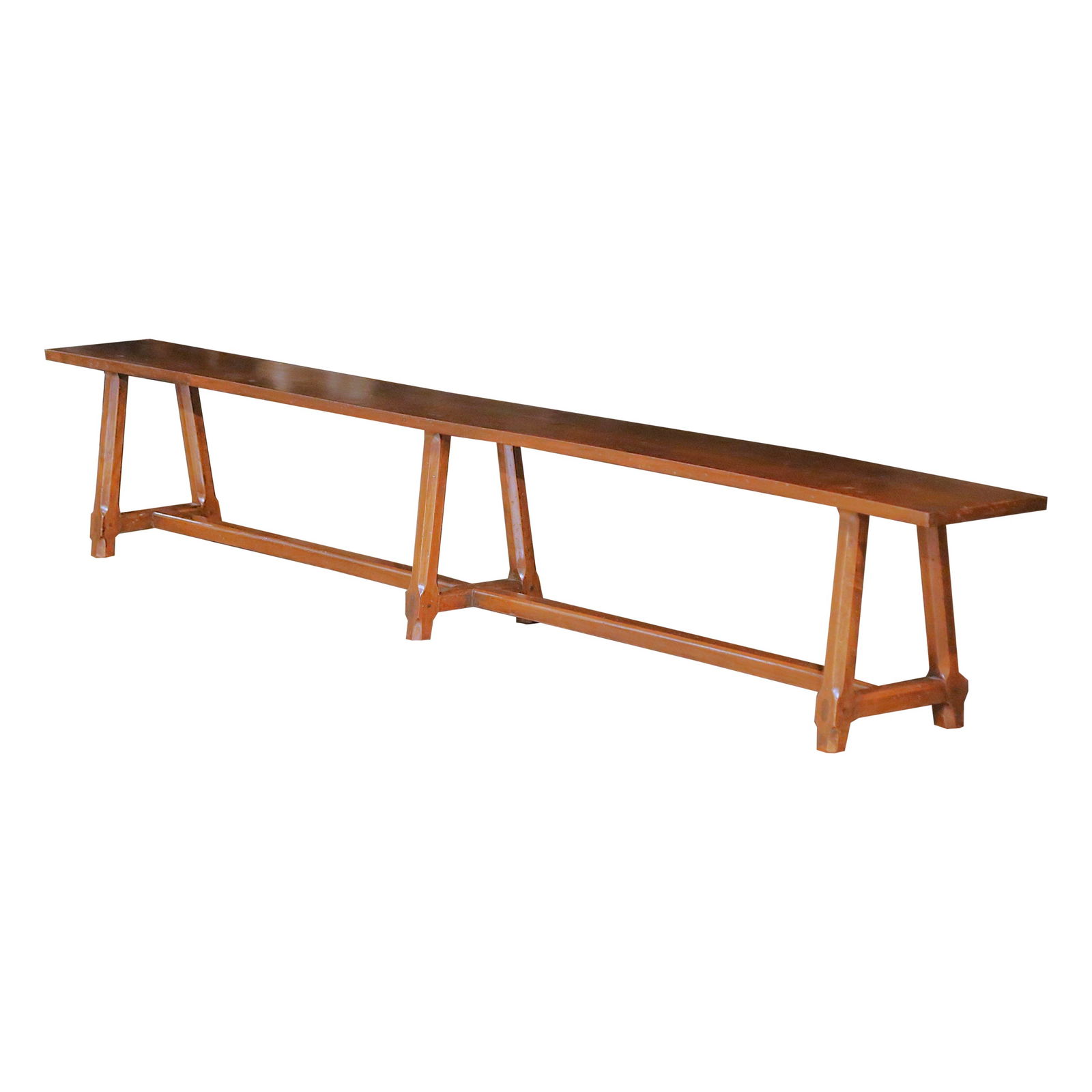 Antique 19th Century French Cherry Farm Bench from Poitou (1 of 14)