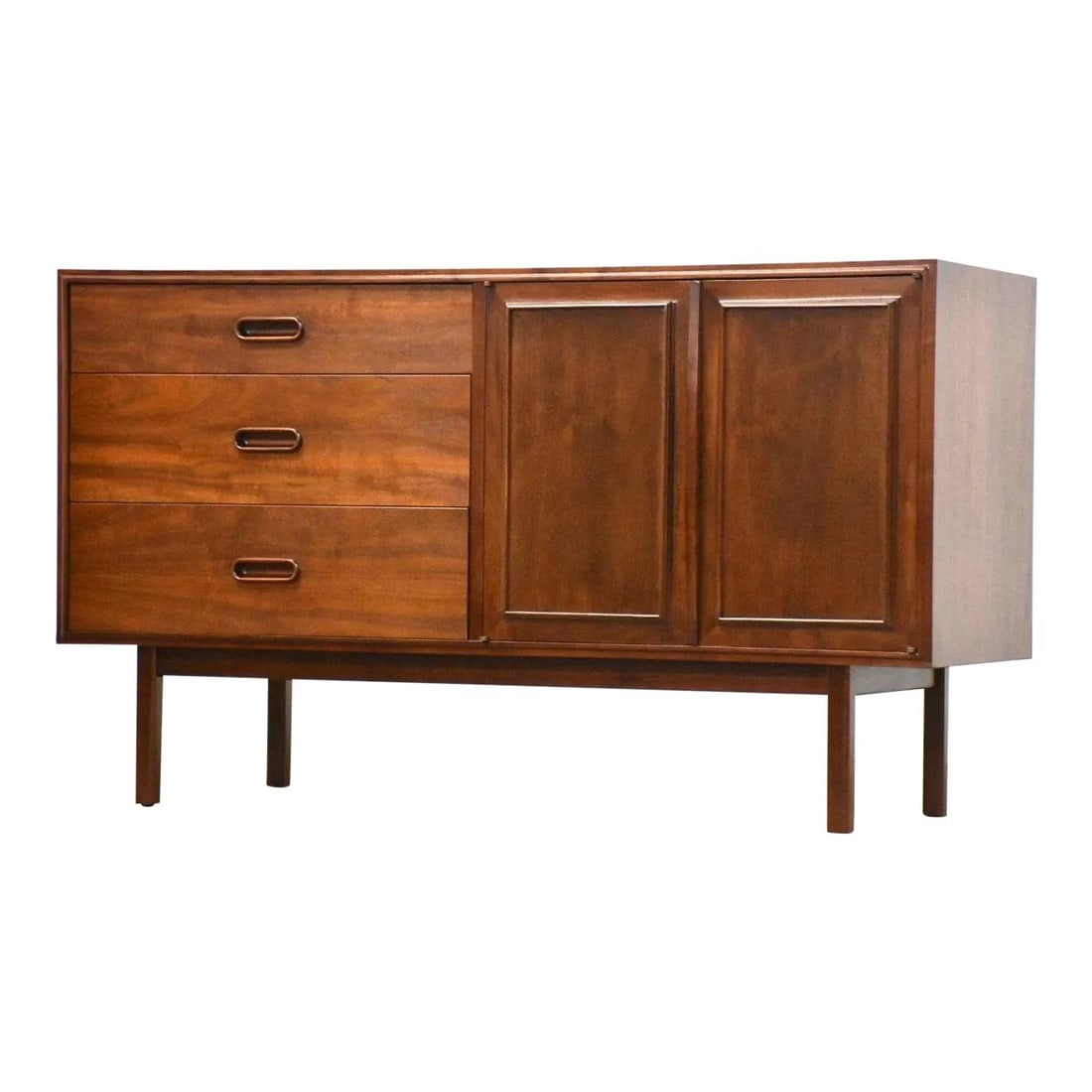 Mid Century Modern Walnut Credenza by Founders 52 Inch (1 of 8)