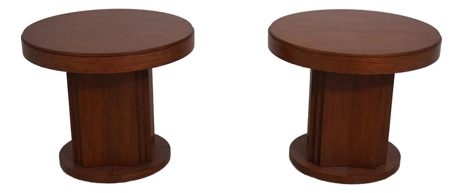 Ralph Lauren Arts & Crafts Oak Lamp Tables Pair Quality Design (1 of 10)