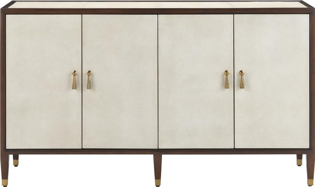 Evie Shagreen Credenza by Currey Vintage Style Luxury (1 of 8)