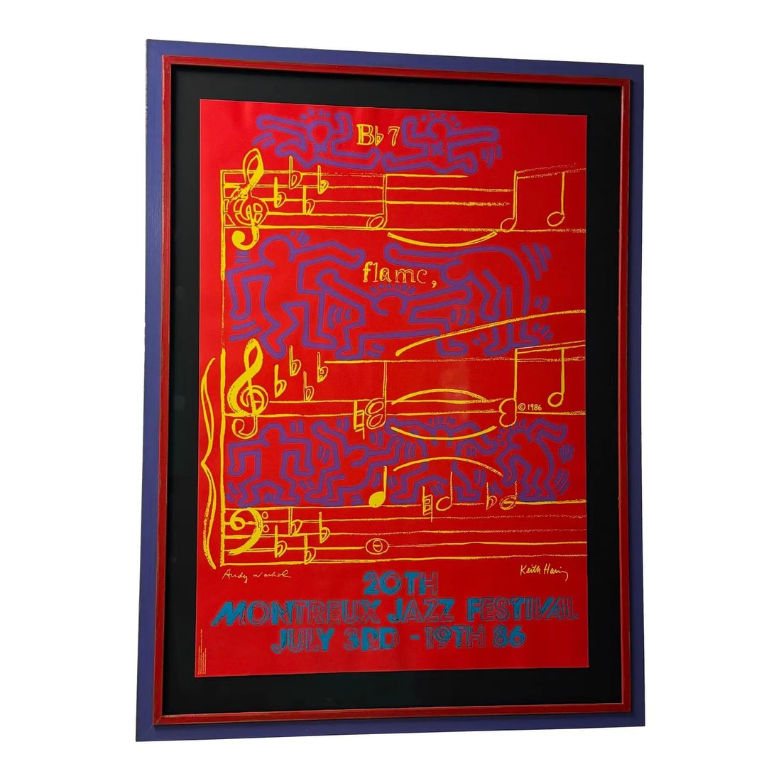 1986 Keith Haring Andy Warhol Poster Montreux Jazz Festival (1 of 5)