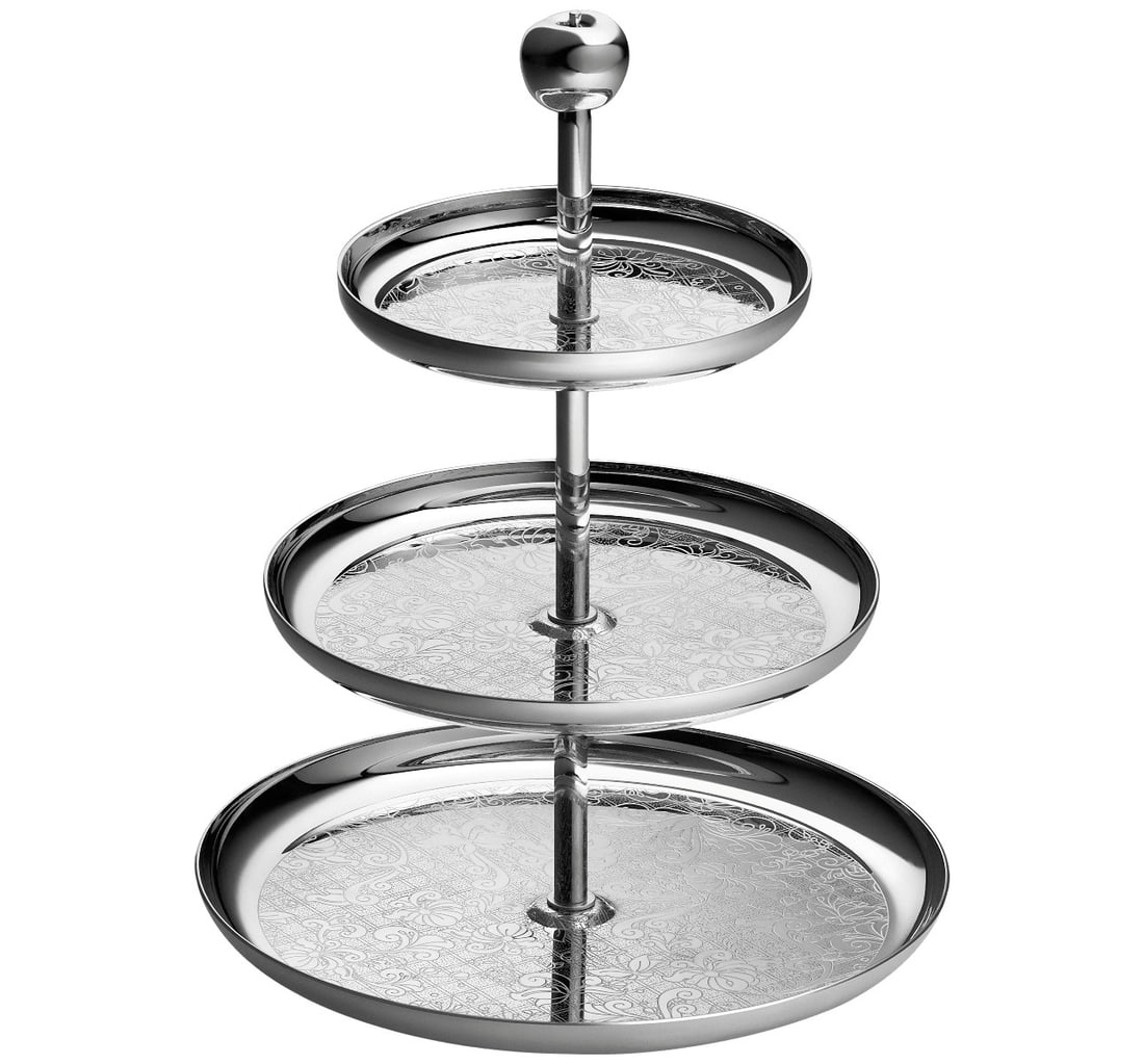 Christofle Jardin D'Eden Silverplate 3-Tier Dessert Stand Elegant Design (1 of 1)