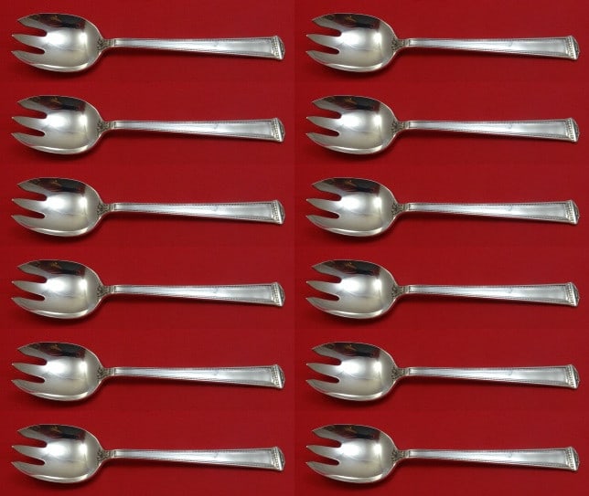 Set of 12 Pantheon Sterling Silver Ice Cream Forks by International: Set of 12 Pantheon Sterling Silver Ice Cream Forks by International This exquisite set of 12 ice cream forks from the Pantheon pattern by International Sterling is a must-have for any flatware collect