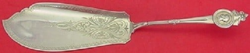 Gorham Medallion Sterling Silver Fish Server 12 Inch Etched Blade (1 of 1)