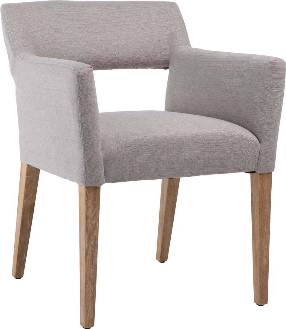 Joseph Dining Chair Transitional Style Light Gray Wood Upholstery (1 of 6)