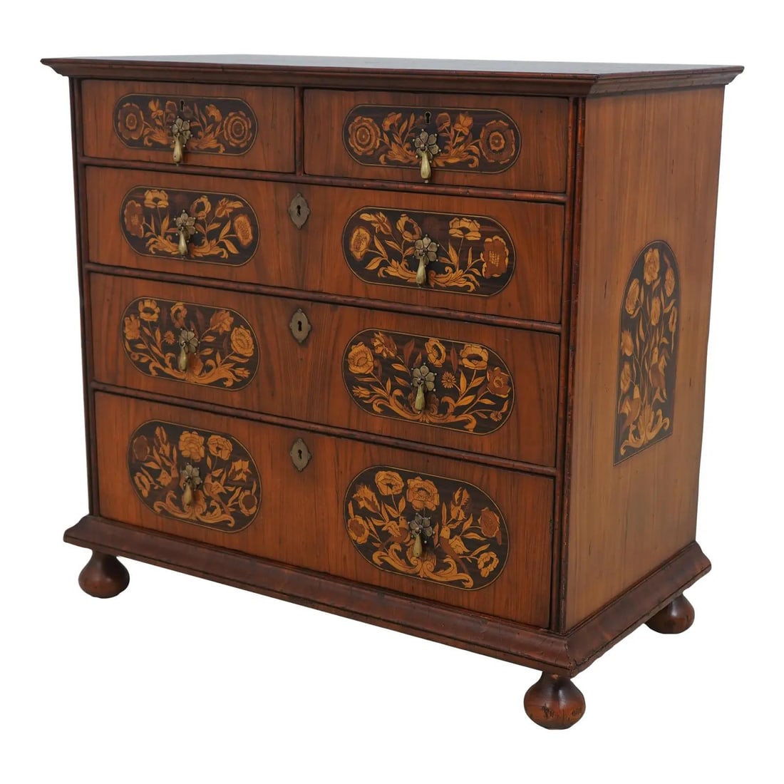 Alfonso Marina Brighton II 5 Drawer Chest with Marquetry Inlay (1 of 10)
