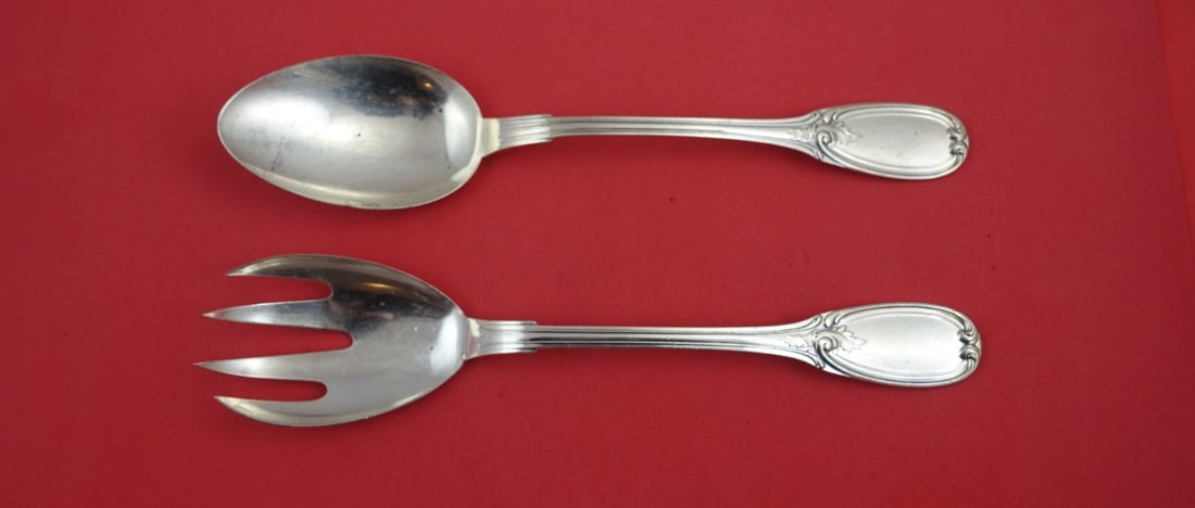 Buccellati Saya Sterling Silver Salad Serving Set 10 1/4" (1 of 2)