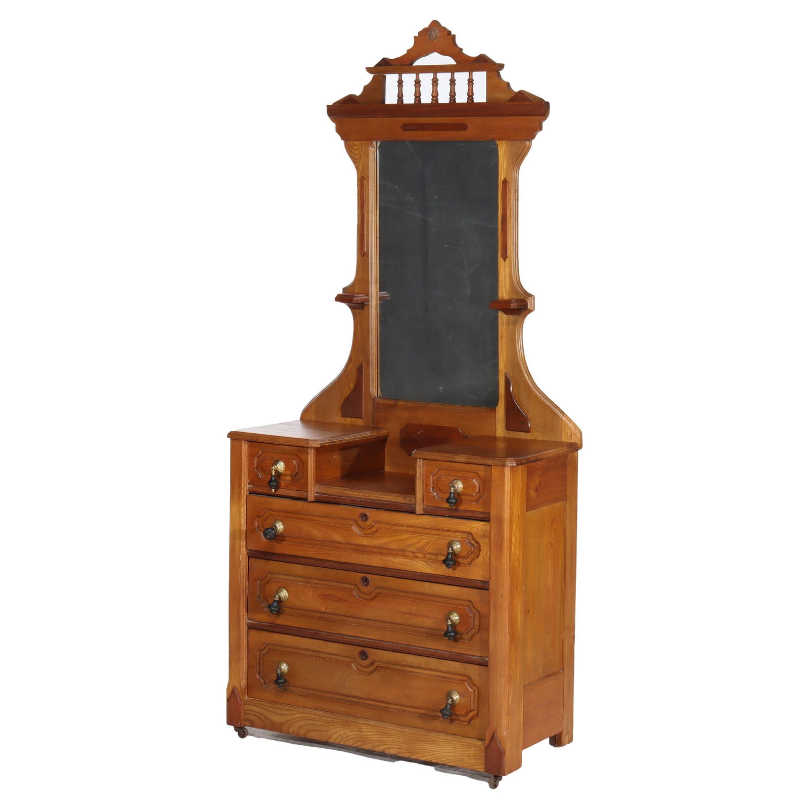 Renaissance Revival Walnut Dresser with Mirror C1890 (1 of 16)