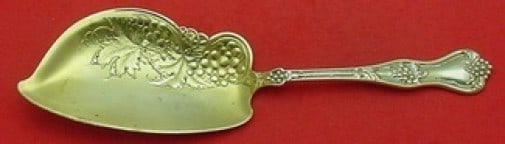 Dominick & Haff Grape Sterling Silver Goldwashed Ice Cream Server 10 1/2" (1 of 2)