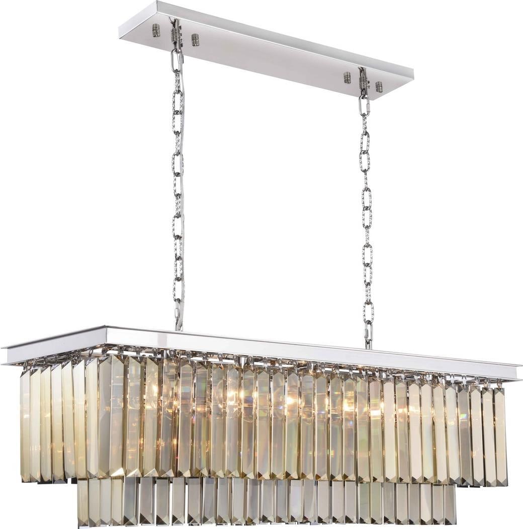 Elegant Lighting Sydney Pendant Light Royal-Cut Crystal Polished Nickel (1 of 1)