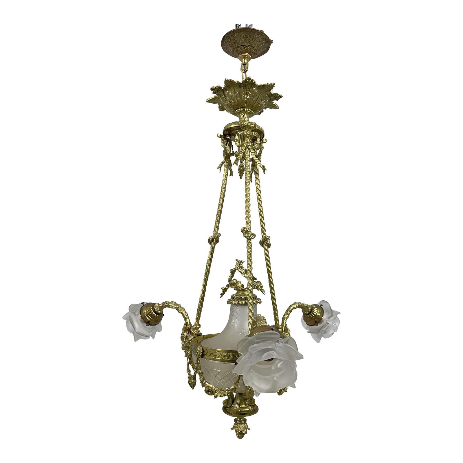 Bacchus Themed Brass Chandelier French Style 23x23x36 (1 of 10)