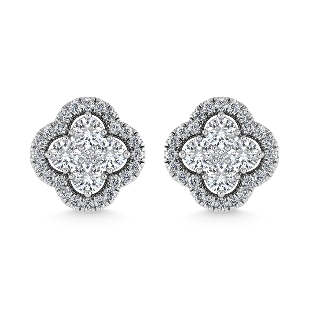 14K White Gold 1/2 Ct.Tw. Diamond Fashion Earrings: 14K White Gold 1/2 Ct.Tw. Diamond Fashion Earrings 14k White Gold Stone Color: G-h Stone Clarity: Si2 This item may take 2-5 weeks for shipping. PLEASE NOTE: Framed, Large, or heavy items do not have