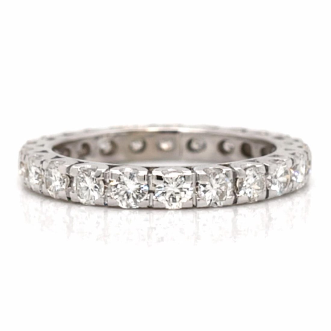 1.00 Carat Diamond Eternity Ring in 14K White Gold Art Deco (1 of 2)