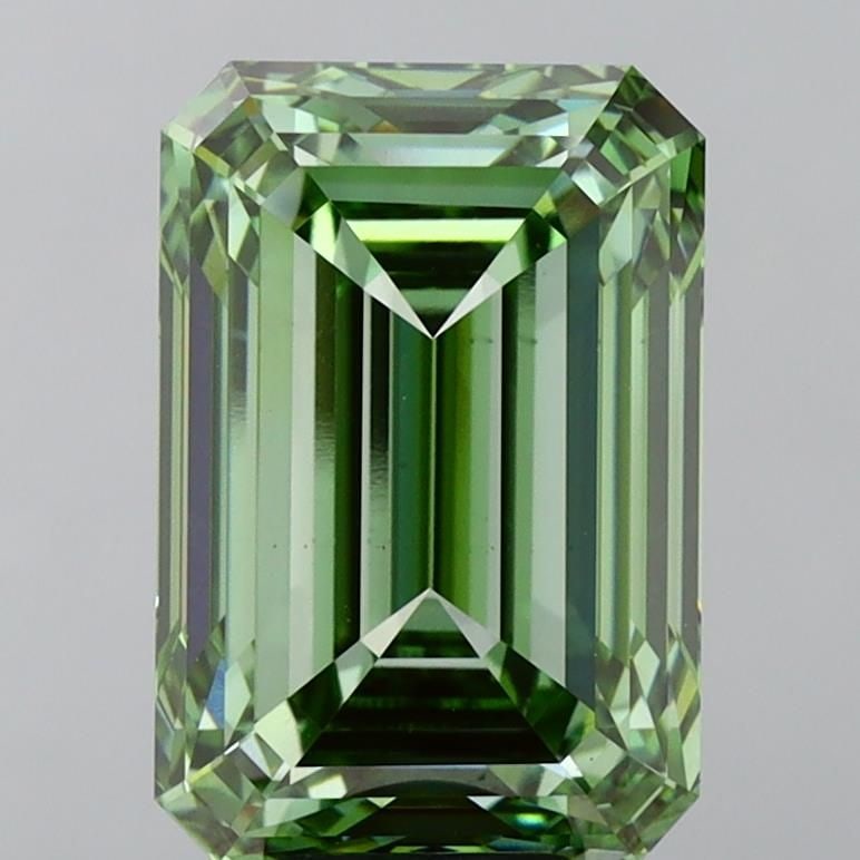 Loose Diamond - EMERALD 10.83ct Fancy Vivid Green VS1 (1 of 1)