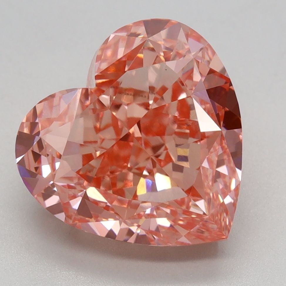 Loose Diamond - HEART 3.86ct Fancy Vivid Pink VS1: Loose Diamond - HEART 3.86ct Fancy Vivid Pink VS1 Source: This is a real non-mined Diamond that has been grown in a lab Shape: HEART Carats: 3.86 Color: Fancy Vivid Pink Certification: IGI Video: