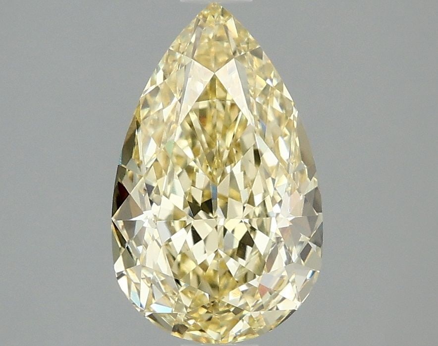 Loose Diamond - PEAR 2.07ct Fancy Intense Yellow VVS2: Loose Diamond - PEAR 2.07ct Fancy Intense Yellow VVS2 Source: This is a real non-mined Diamond that has been grown in a lab Shape: PEAR Carats: 2.07 Color: Fancy Intense Yellow Certification: IGI