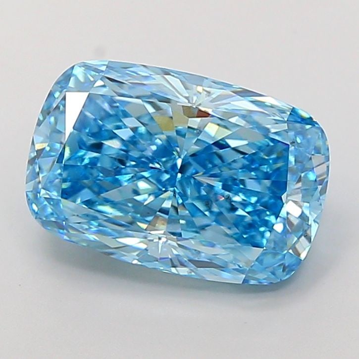 Loose Diamond - CUSHION BRILLIANT 5.01ct Fancy Vivid Blue VS2: Loose Diamond - CUSHION BRILLIANT 5.01ct Fancy Vivid Blue VS2 Source: This is a real non-mined Diamond that has been grown in a lab Shape: CUSHION BRILLIANT Carats: 5.01 Color: Fancy Vivid Blue