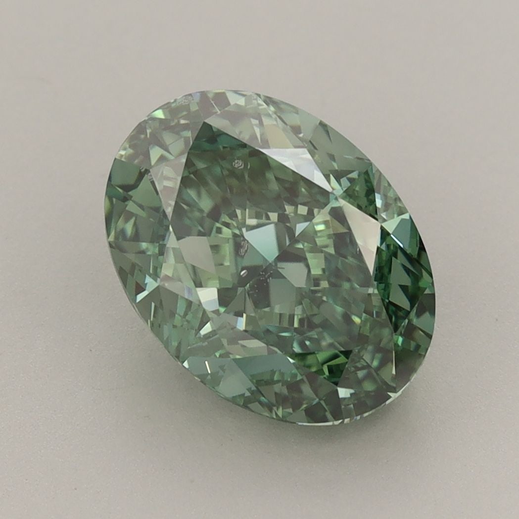 Loose Diamond - OVAL 3.54ct Fancy Vivid Green SI1 (1 of 1)