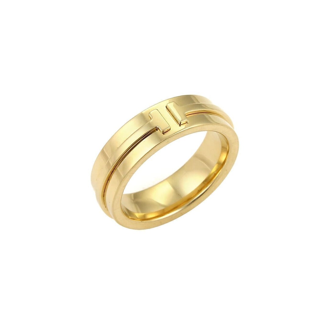 T Two Band Ring in 18k Yellow Gold Size 5.5 by Tiffany & Co. (1 of 4)