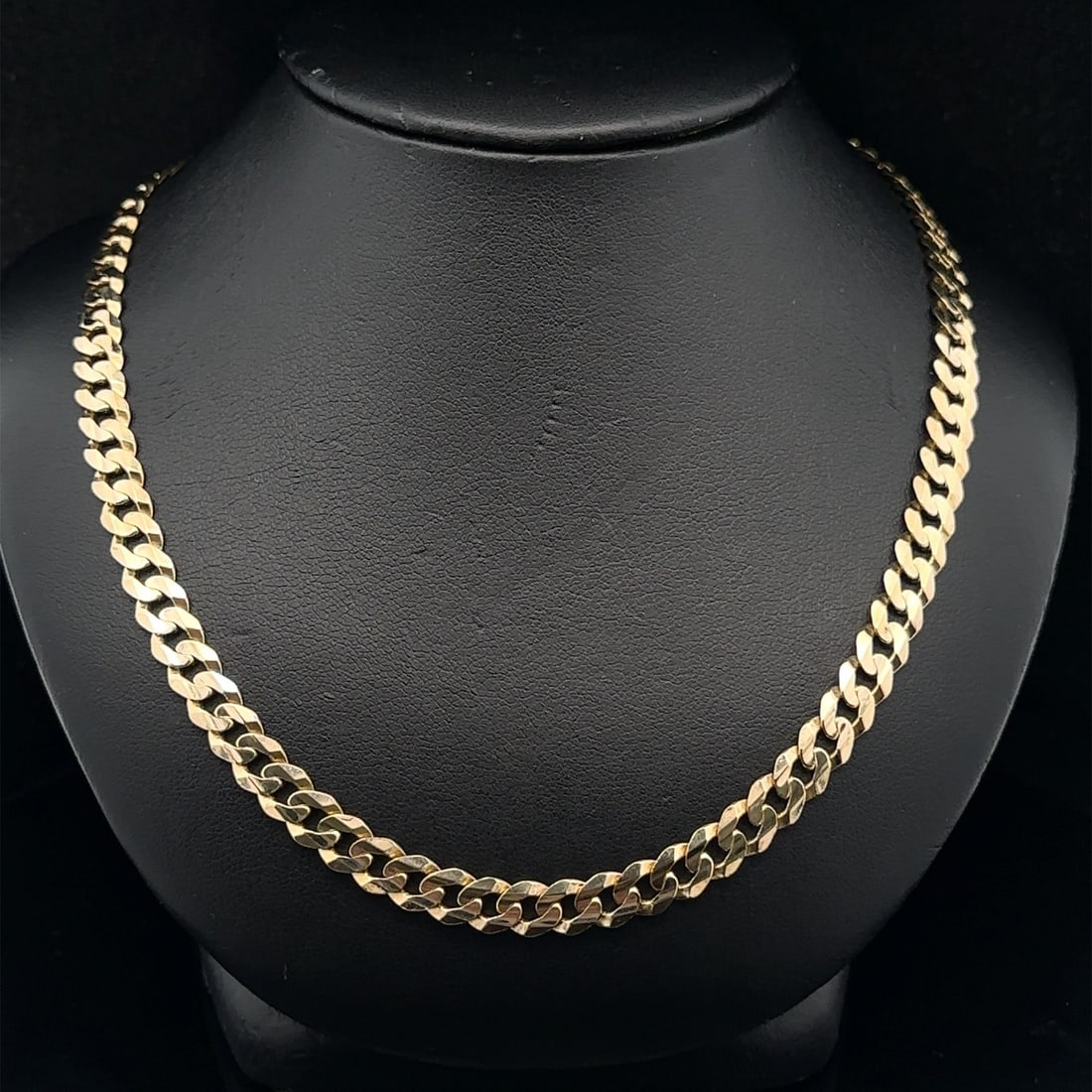 22 Inch 14k Yellow Gold Italian 6mm Curb Link Chain Necklace for Men (1 of 6)