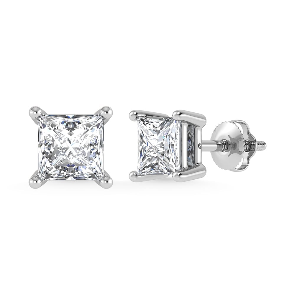 14K White Gold 2/3 Ct.Tw. Premium Diamond Stud Earrings (1 of 3)