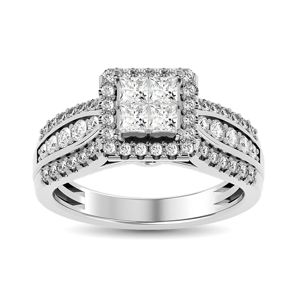 Diamond Engagement Ring 1 Ct.tw in 14K White Gold: Diamond Engagement Ring 1 Ct.tw in 14K White Gold 14k White Gold Stone Color: Gh Stone Clarity: Si2 Each ring is presented in standard size 6.5. Complimentary resizing is available between sizes 510 (