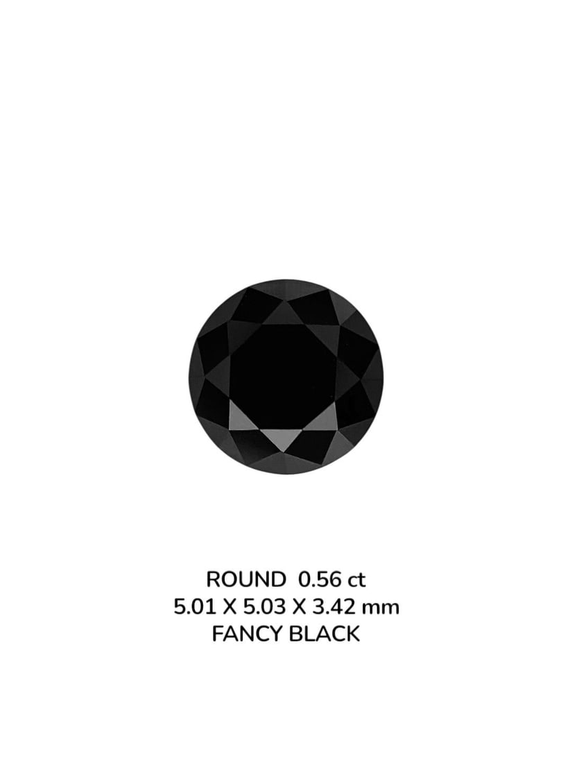 Loose Diamond - ROUND 0.56ct Fancy Black VVS2 (1 of 1)
