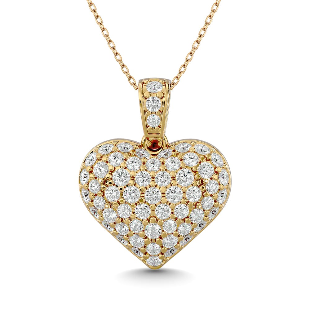 Diamond 1 1/2 Ct.tw Heart Pendant in 10K Yellow Gold (1 of 3)