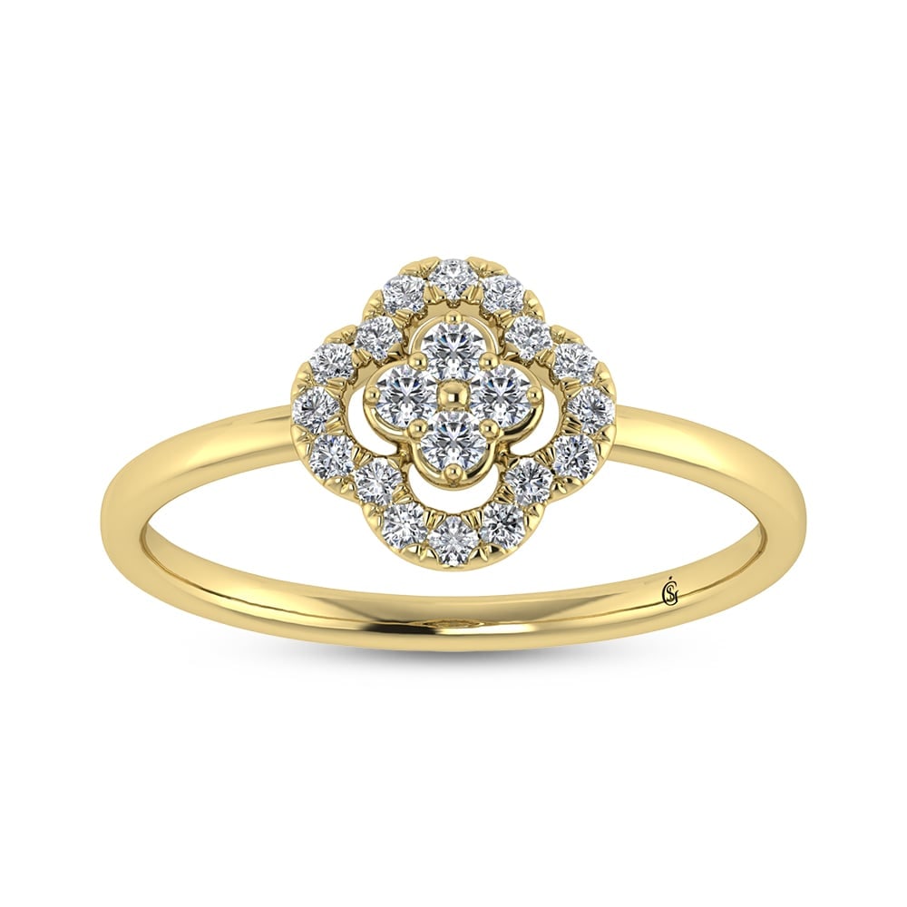 14K Yellow Gold Diamond 1/5 Ct.Tw. Fashion Ring (1 of 4)