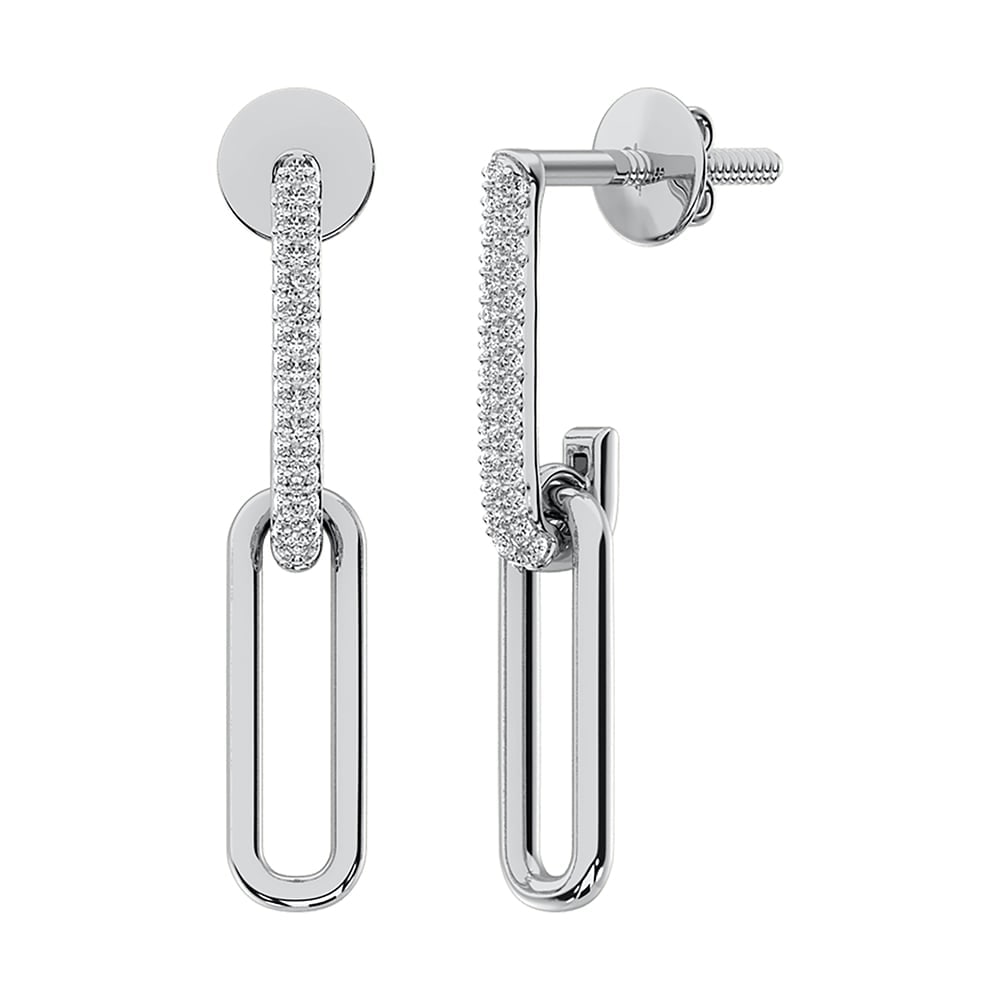 10K White Gold 1/5 Ct.Tw. Diamond Fashion Earrings (1 of 2)