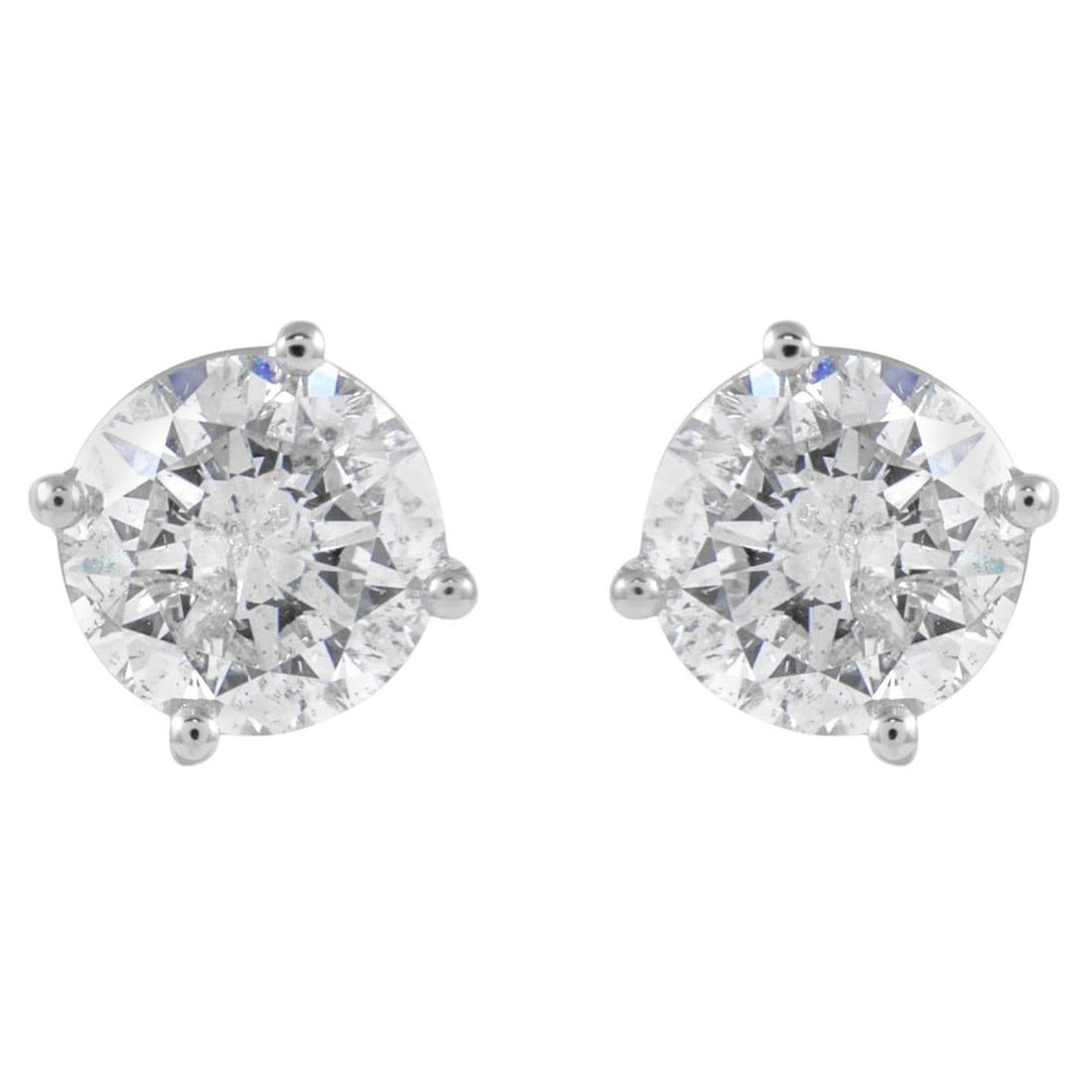 EGL Certified 2.00 Carat Diamond Stud Earrings in 14k White Gold: EGL Certified 2.00 Carat Diamond Stud Earrings in 14k White Gold Elevate your elegance with these stunning EGL Certified 2.00 Carat Diamond Stud Earrings. Crafted from luxurious 14k white gold, these