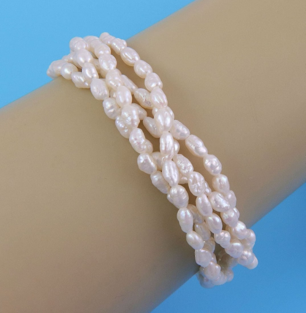 Five Strand Rice Pearl Bracelet in 18k Yellow Gold by Mikimoto (1 of 5)