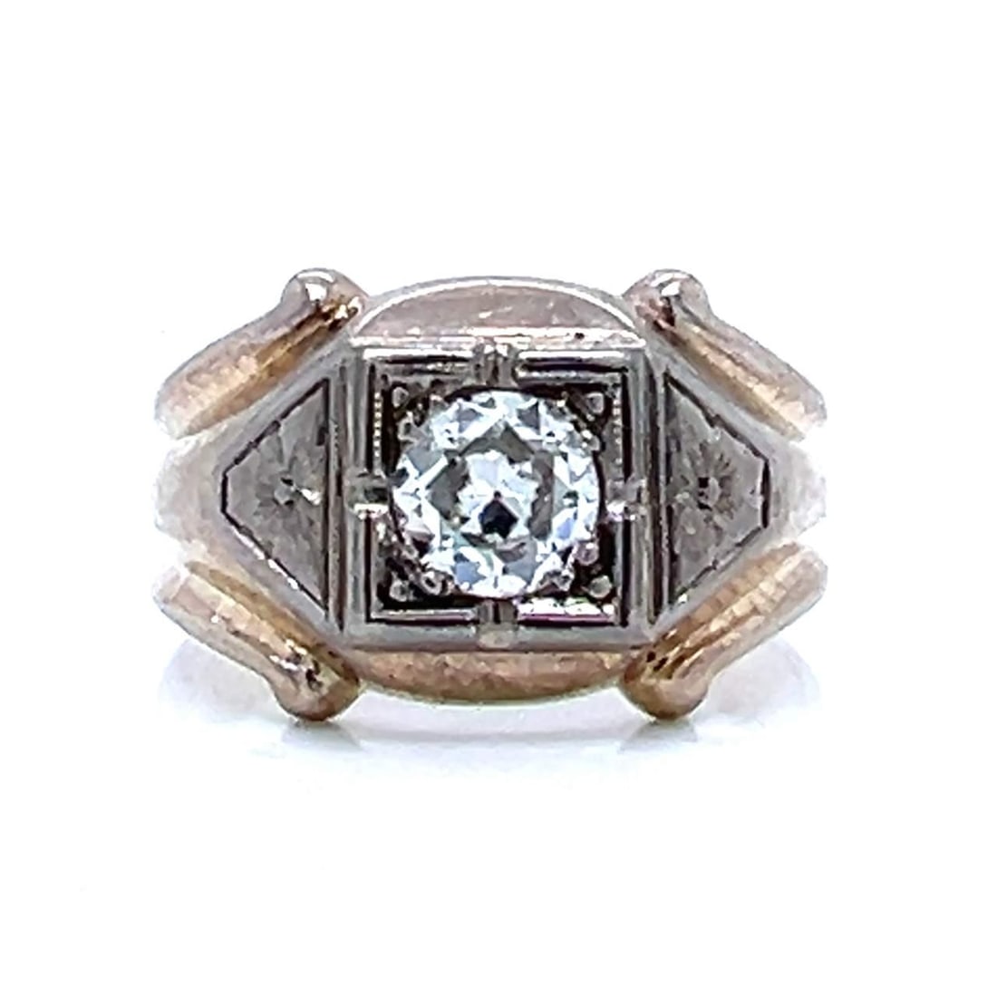 Antique 10K Diamond Ring 0.75 Ct H VS1 Elegance (1 of 5)