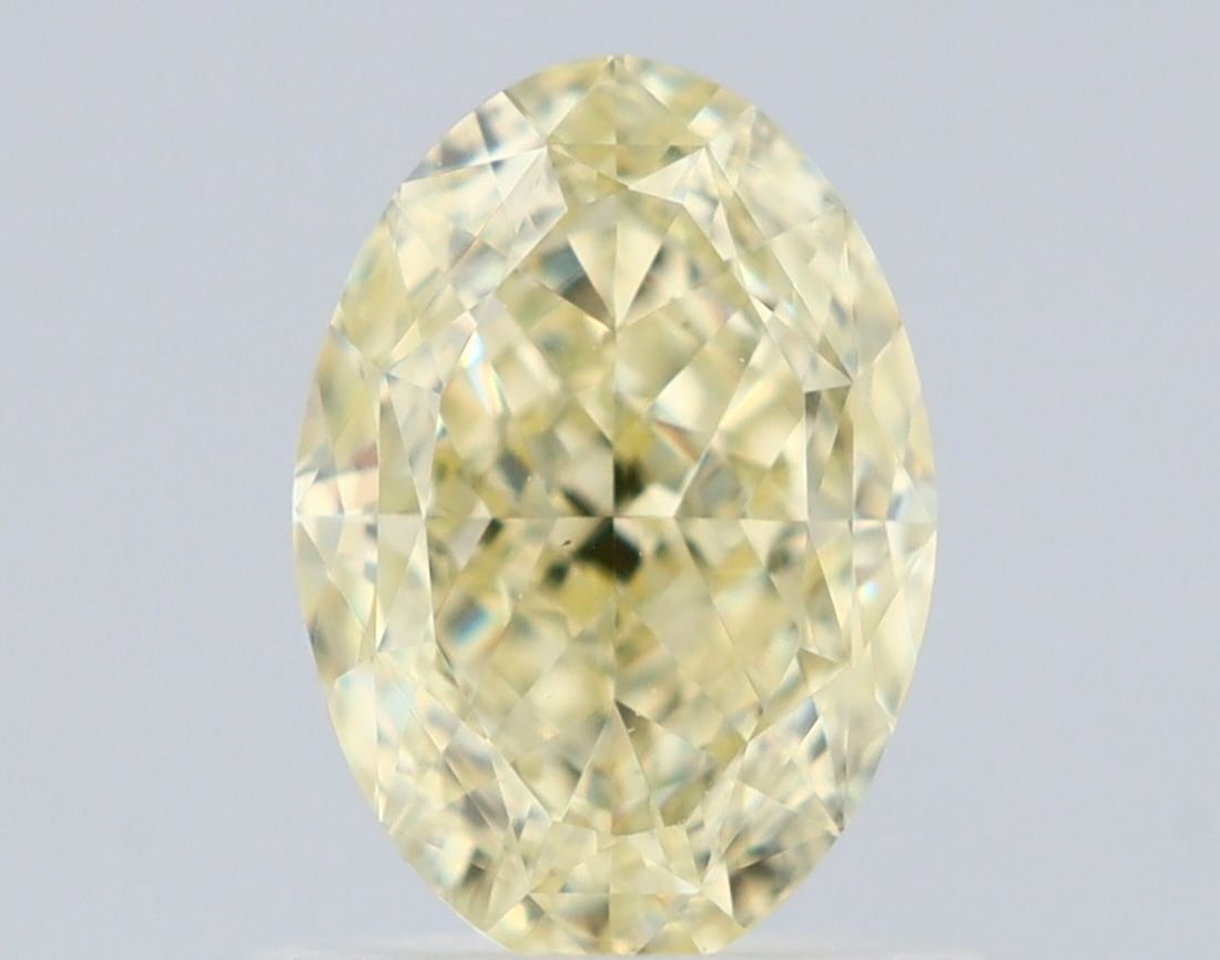 Loose Diamond - OVAL 1.07ct Fancy Light Yellow VS1: Loose Diamond - OVAL 1.07ct Fancy Light Yellow VS1 Source: Natural Shape: OVAL Carats: 1.07 Color: Fancy Light Yellow Certification: GIA Video: