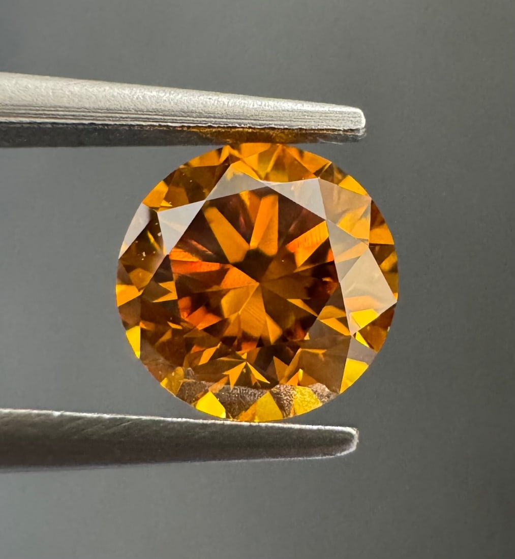 Loose Diamond - ROUND 0.55ct Fancy Deep Brownish Yellowish Orange SI2 (1 of 1)
