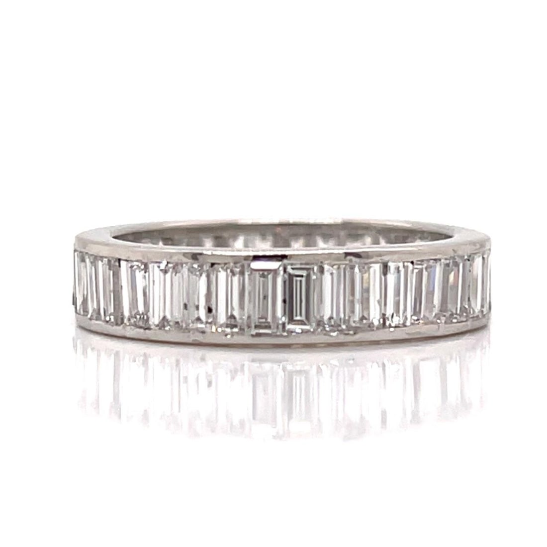 Art Deco Platinum Diamond Eternity Ring with 3.50 Carats by Tiffany & Co. (1 of 3)