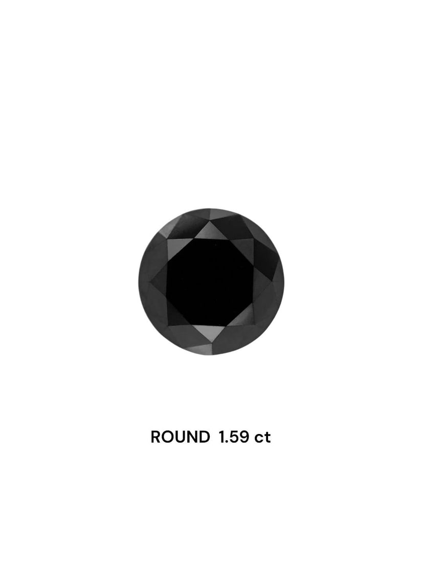 Loose Diamond - ROUND 1.59ct Black: Loose Diamond - ROUND 1.59ct Black Source: Natural Shape: ROUND Carats: 1.59 Color: Black Certification: IGI Video: