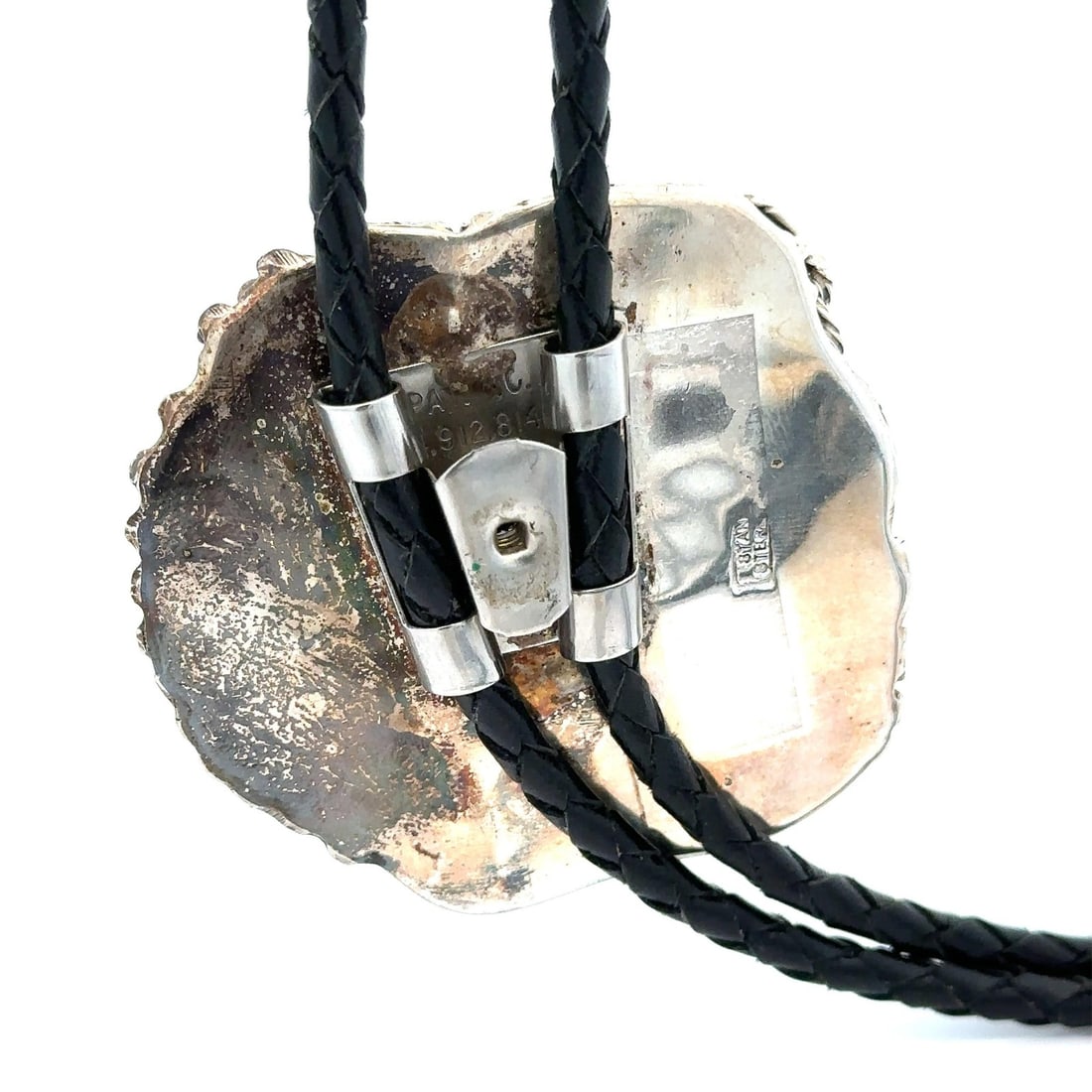 Sterling Silver Bolo Tie with Dendritic Agate Tree Pattern by Stan Davidson - 3