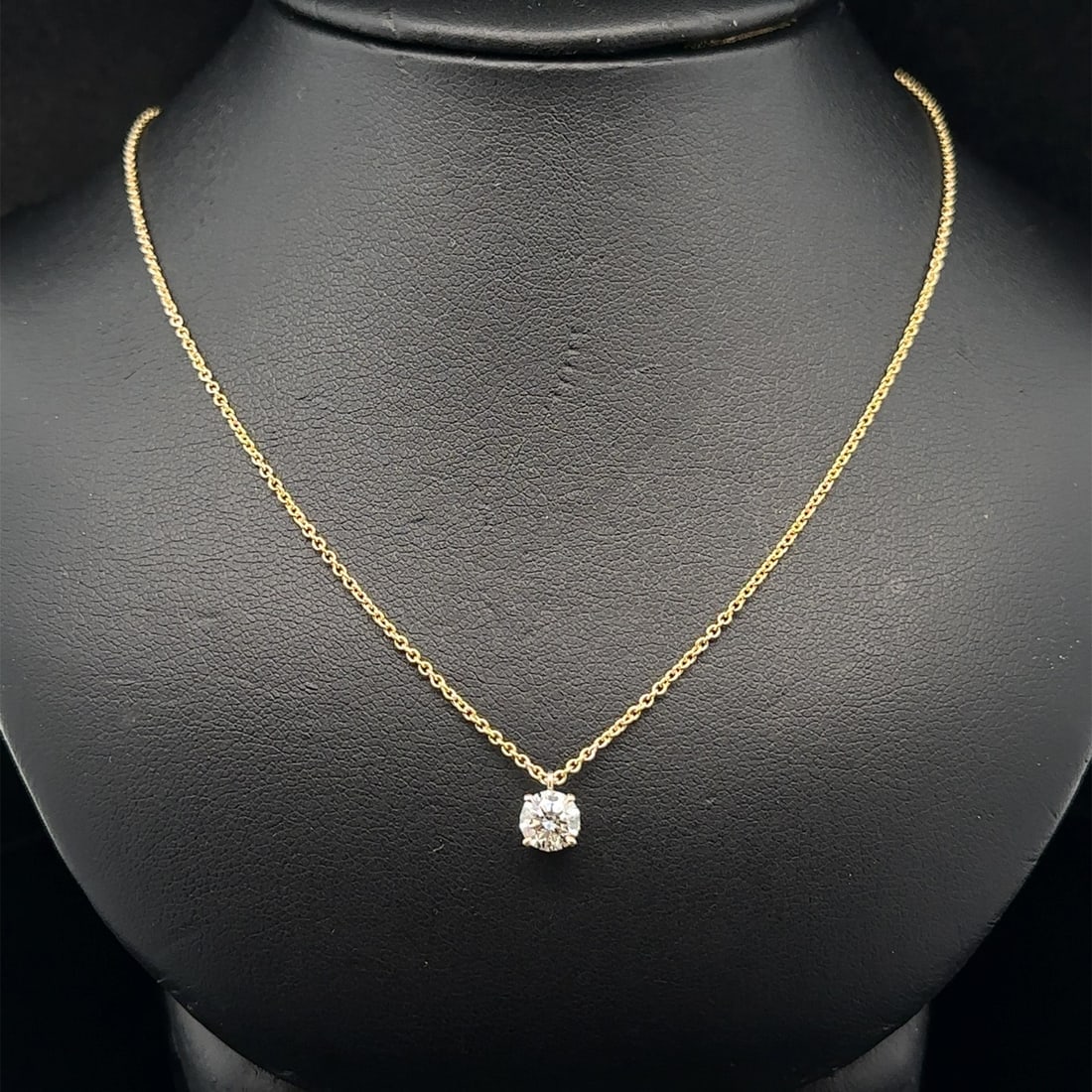 GIA Certified 0.56ct I SI1 Diamond Pendant Necklace in 14k Yellow Gold (1 of 9)