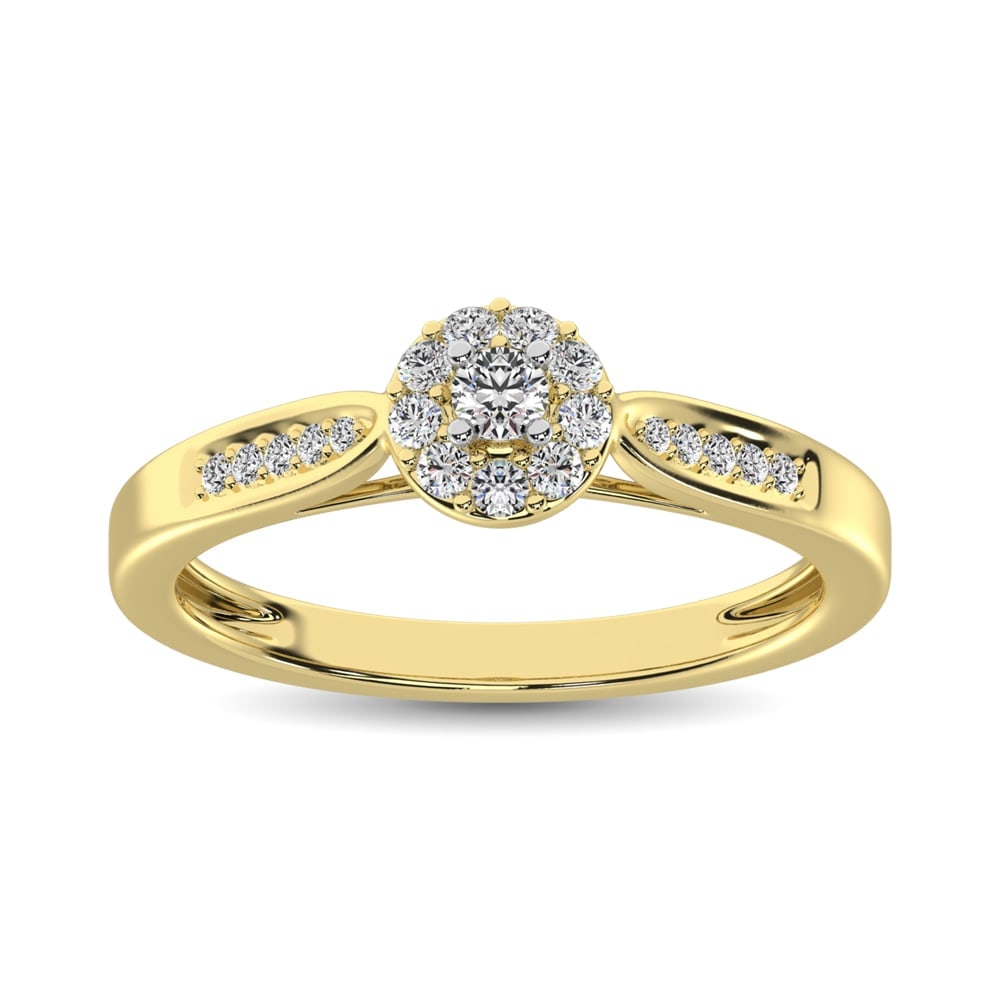 10K Yellow Gold 1/4 Ct.tw Diamond Promise Ring (1 of 4)