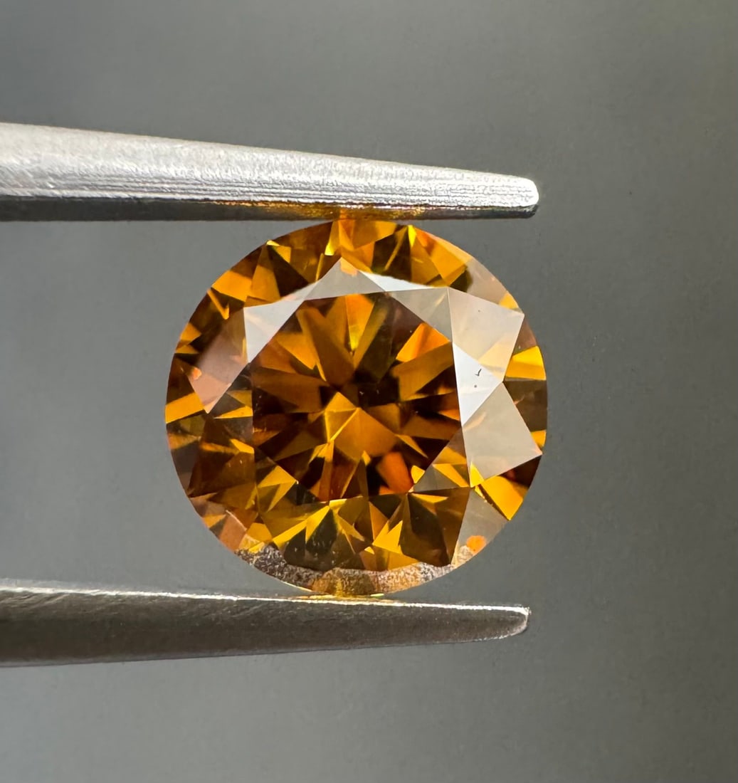 Loose Diamond - ROUND 0.42ct Fancy Deep Yellow Orange SI1 (1 of 1)