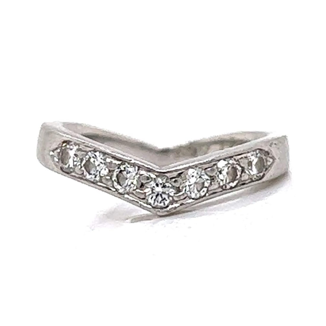 Tiffany & Co Platinum Diamond Anniversary Ring 0.35 Ct Engraved (1 of 5)