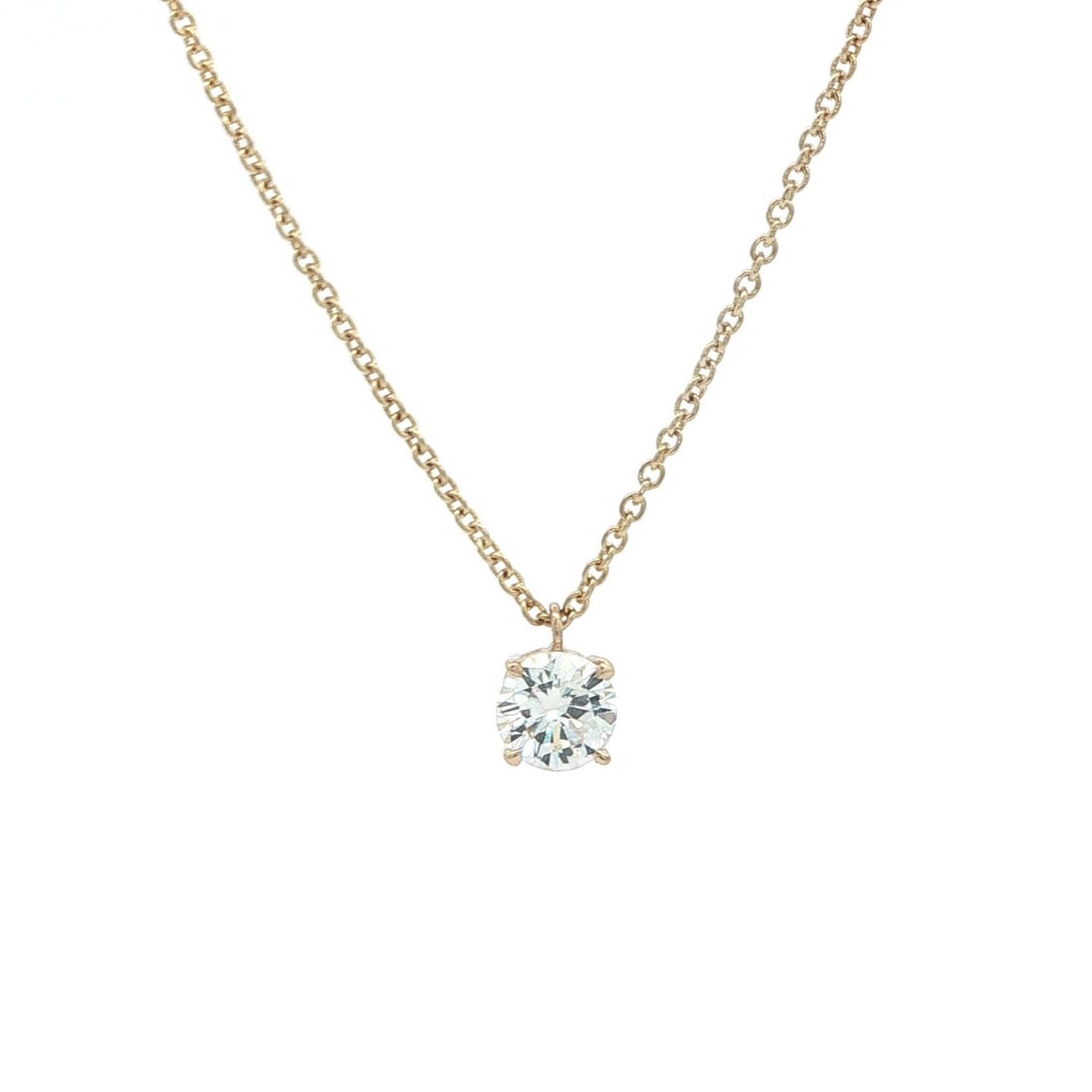 GIA Certified 14k Yellow Gold Solitaire Pendant With 0.56ct H VVS2 Diamond (1 of 11)