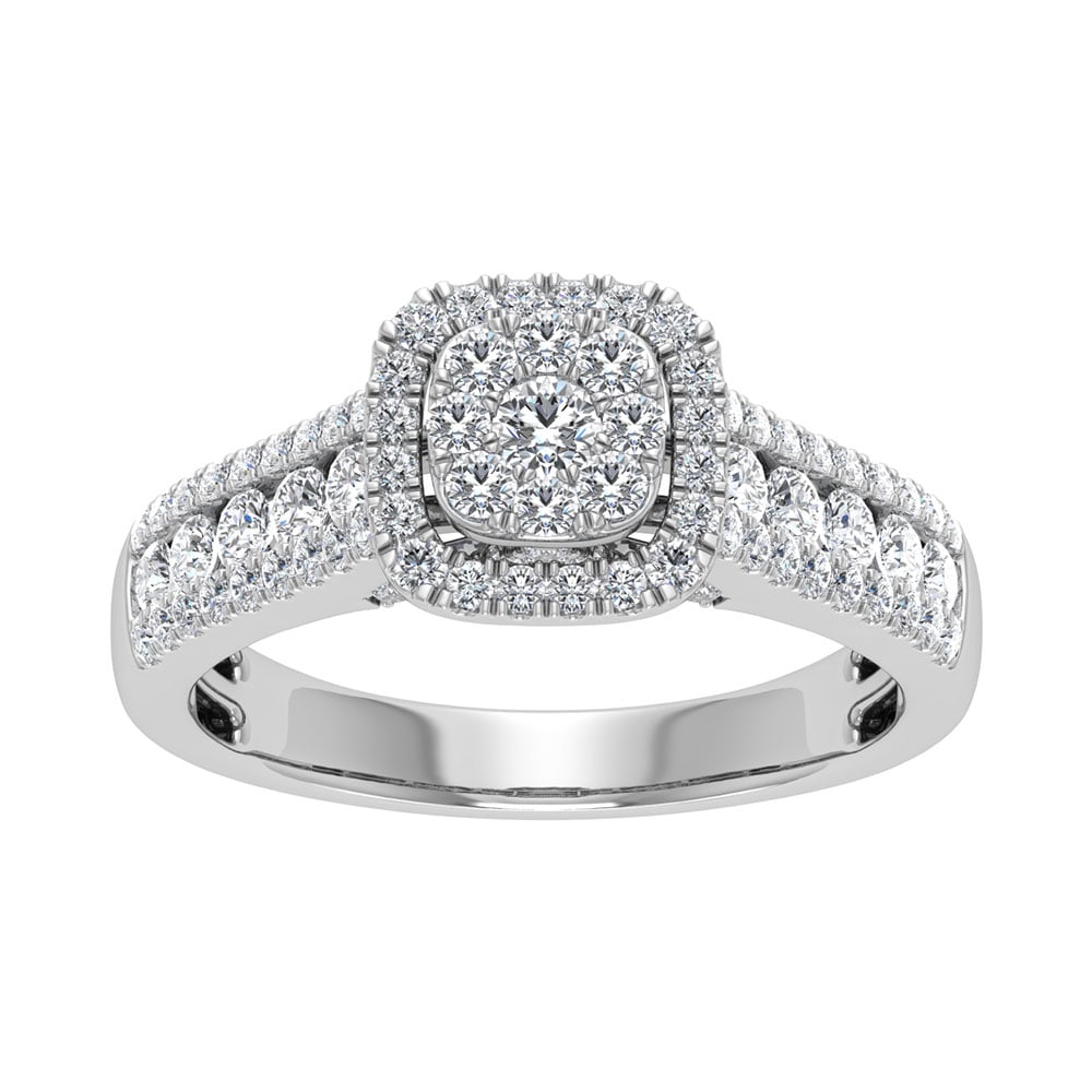 Diamond 7/8 Ct.Tw. Engagement Ring in 14K White Gold: Diamond 7/8 Ct.Tw. Engagement Ring in 14K White Gold 14k White Gold Stone Color: G-h Stone Clarity: Si2 Each ring is presented in standard size 6.5. Complimentary resizing is available between sizes 5