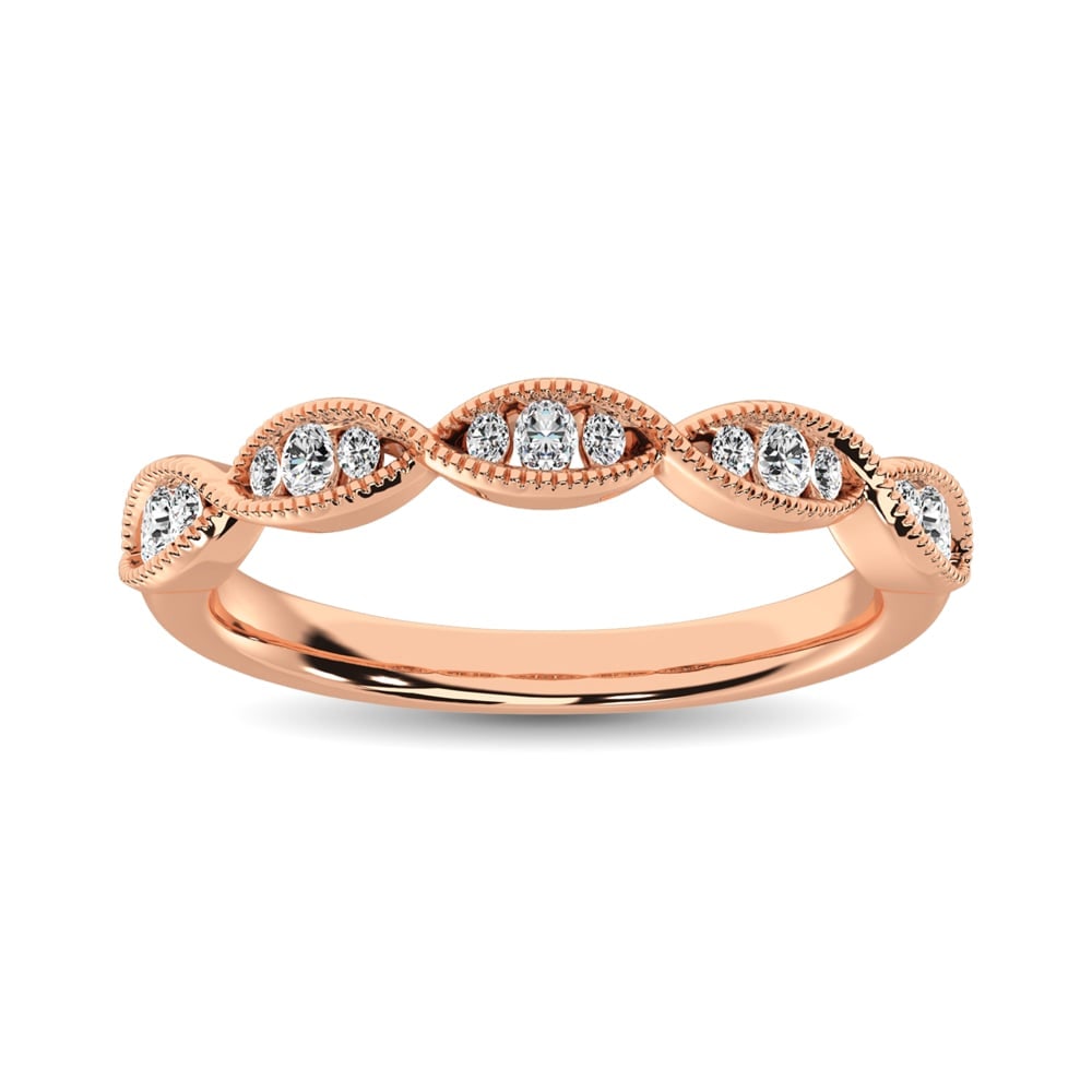 Diamond 1/5 Ct.Tw. Stack Band in 14K Rose Gold (1 of 4)