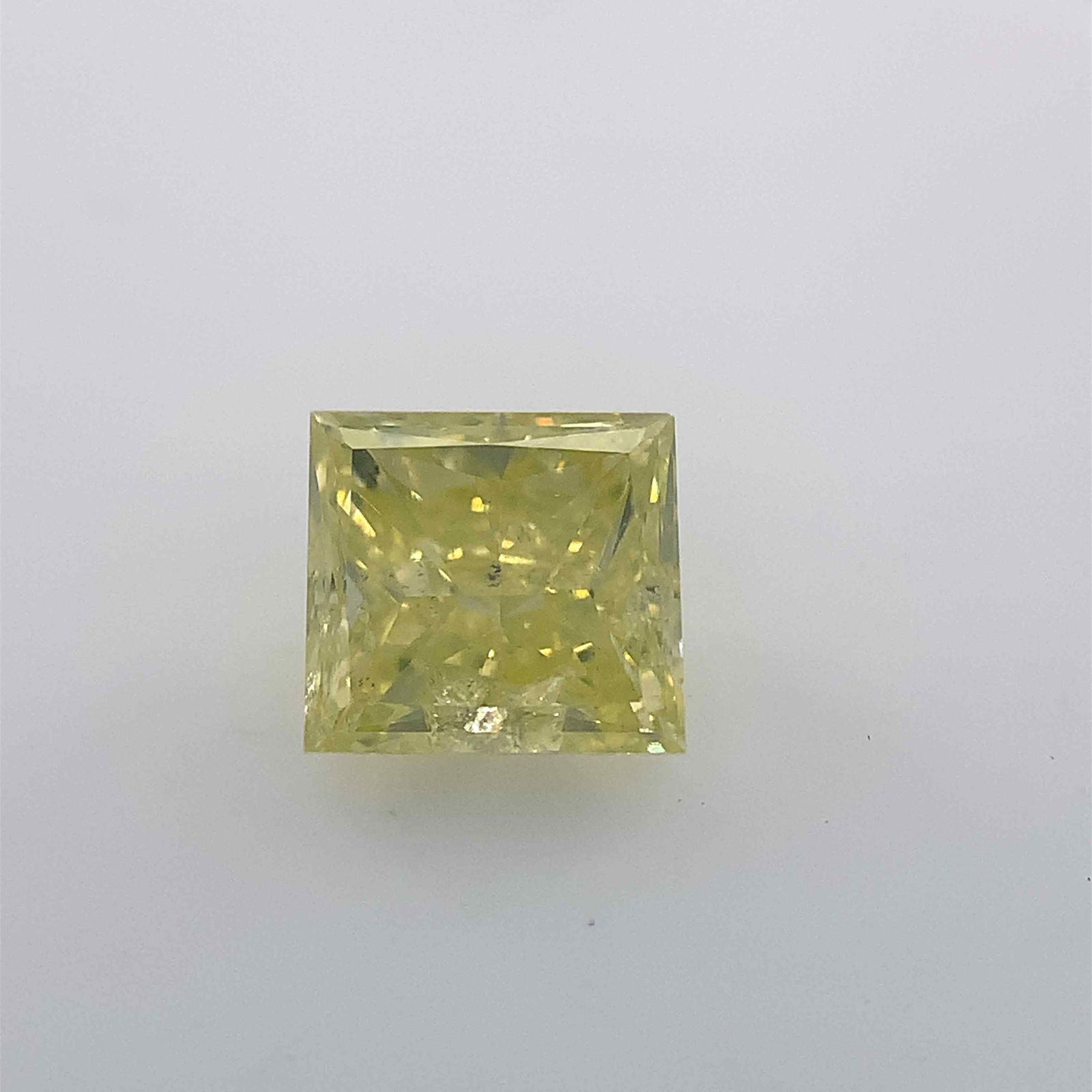 Loose Diamond - PRINCESS 1.01ct Fancy Intense Greenish Yellow (1 of 1)