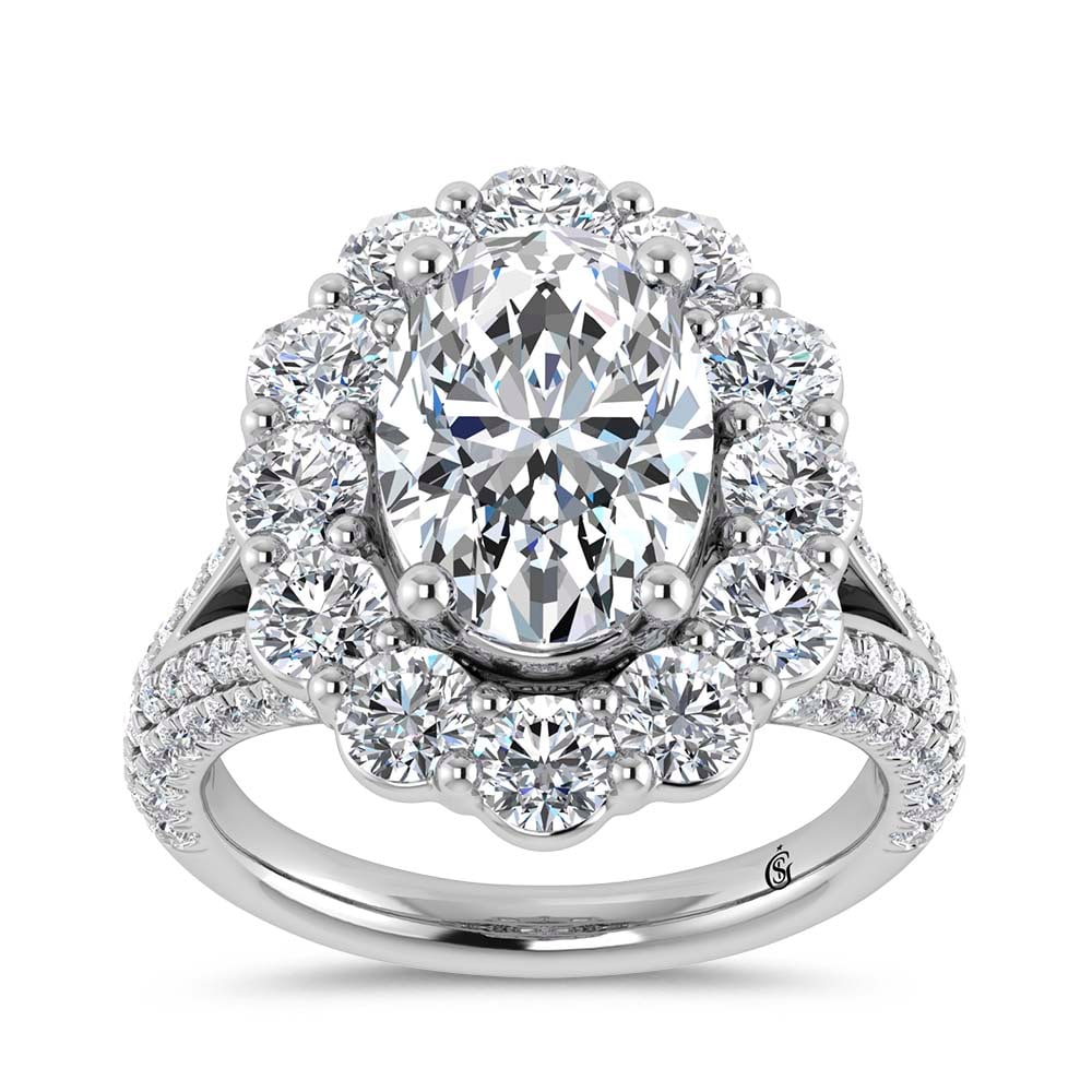 14K White Gold Lab Grown Diamond 6 3/4 Ct.Tw. Engagement Ring (1 of 4)
