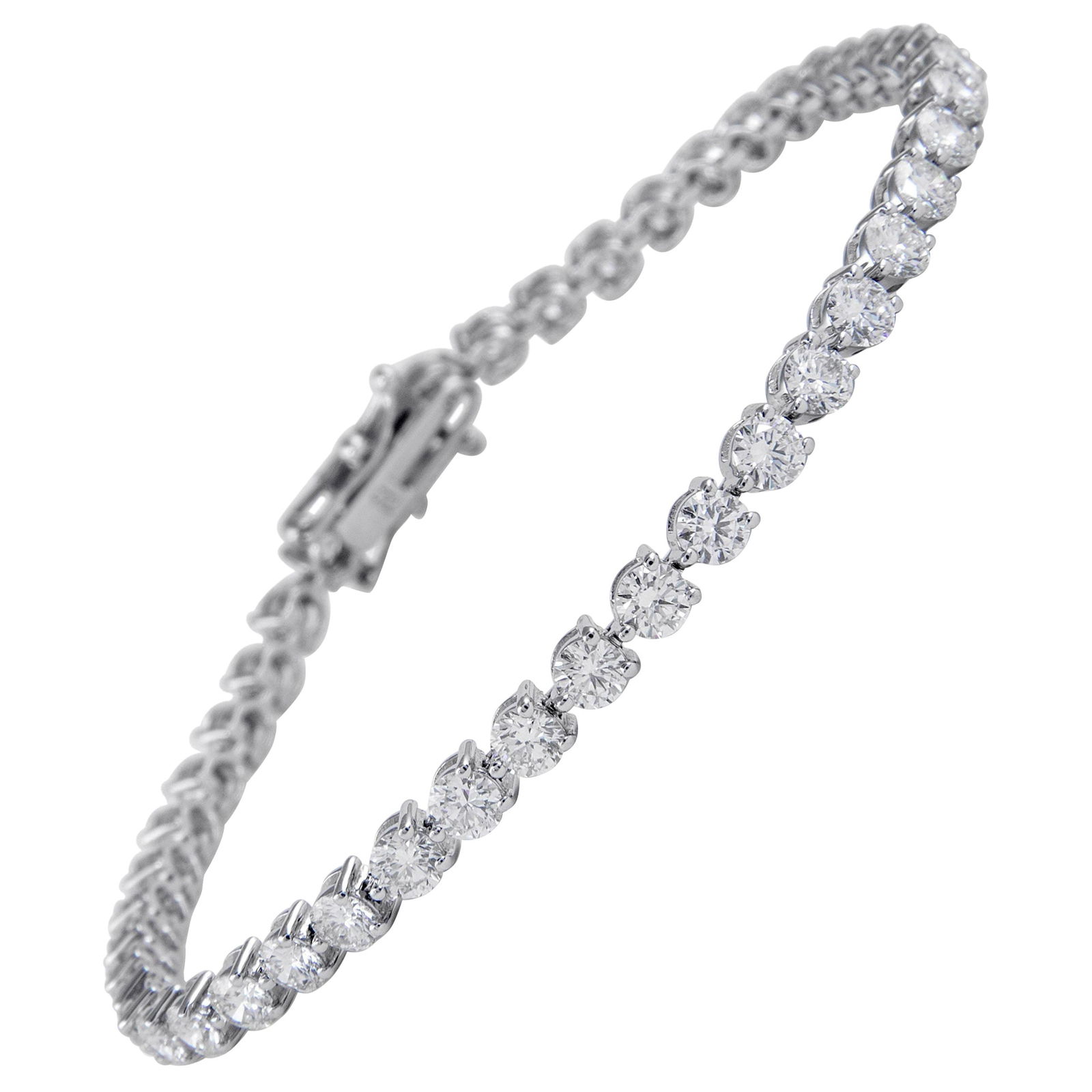 5.90ct Diamond Tennis Bracelet 18k White Gold (1 of 4)