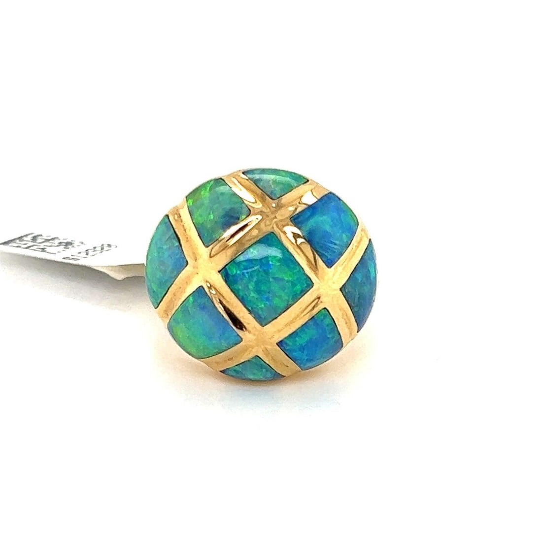 Fire Opal Dome Ring in 14k Yellow Gold by Kabana Size 7: Fire Opal Dome Ring in 14k Yellow Gold by Kabana Size 7 This Kabana dome ring showcases a vibrant fire opal set in 14k yellow gold. Designed in a fancy dome style, the ring is signed by Kabana and off